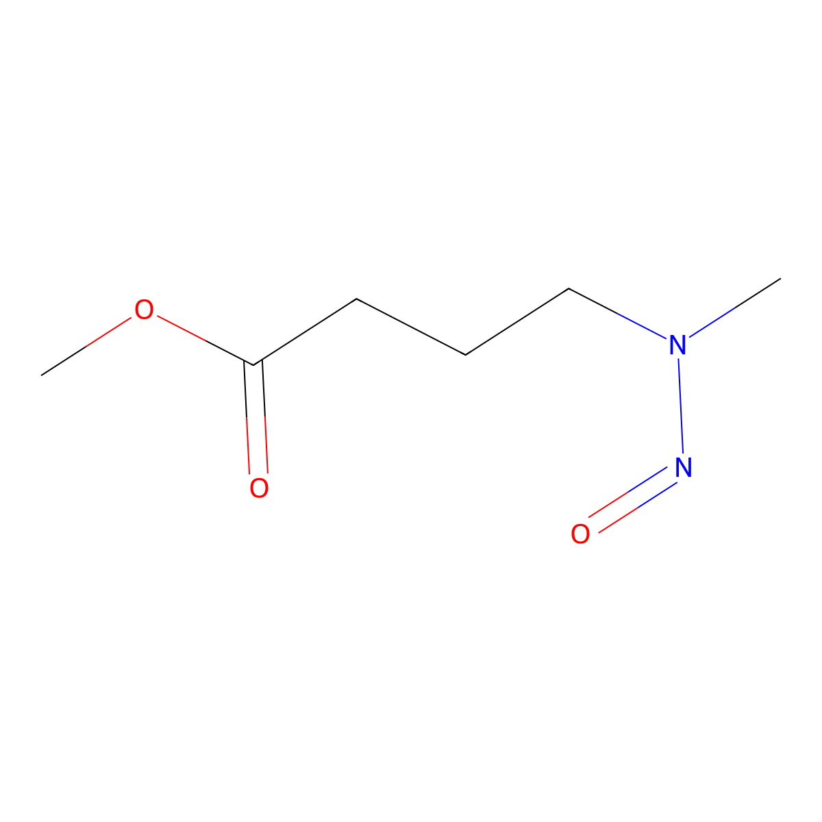 Methyl 4-[methyl(nitroso)amino]butanoate molecular structure, CAS 51938-17-1