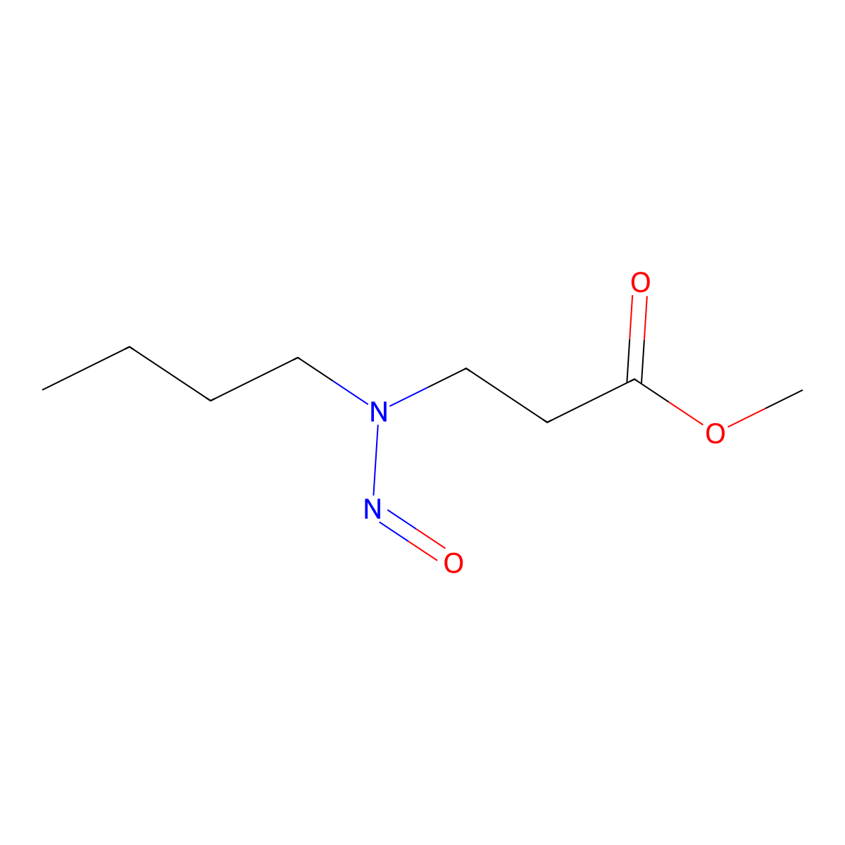 N-Butyl-N-(2-carboxyethyl)nitrosamine molecular structure, CAS 51938-21-7
