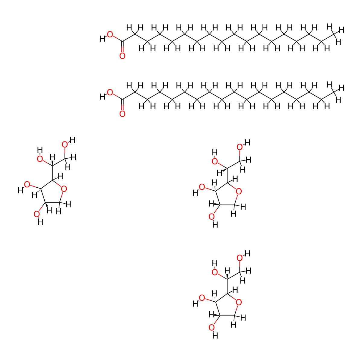 Sorbitan Sesquistearate molecular structure, CAS 51938-44-4