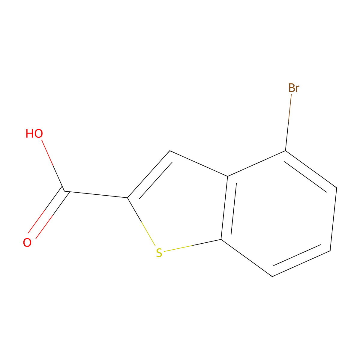4-Bromo-1-benzothiophene-2-carboxylic acid molecular structure, CAS 5194-37-6
