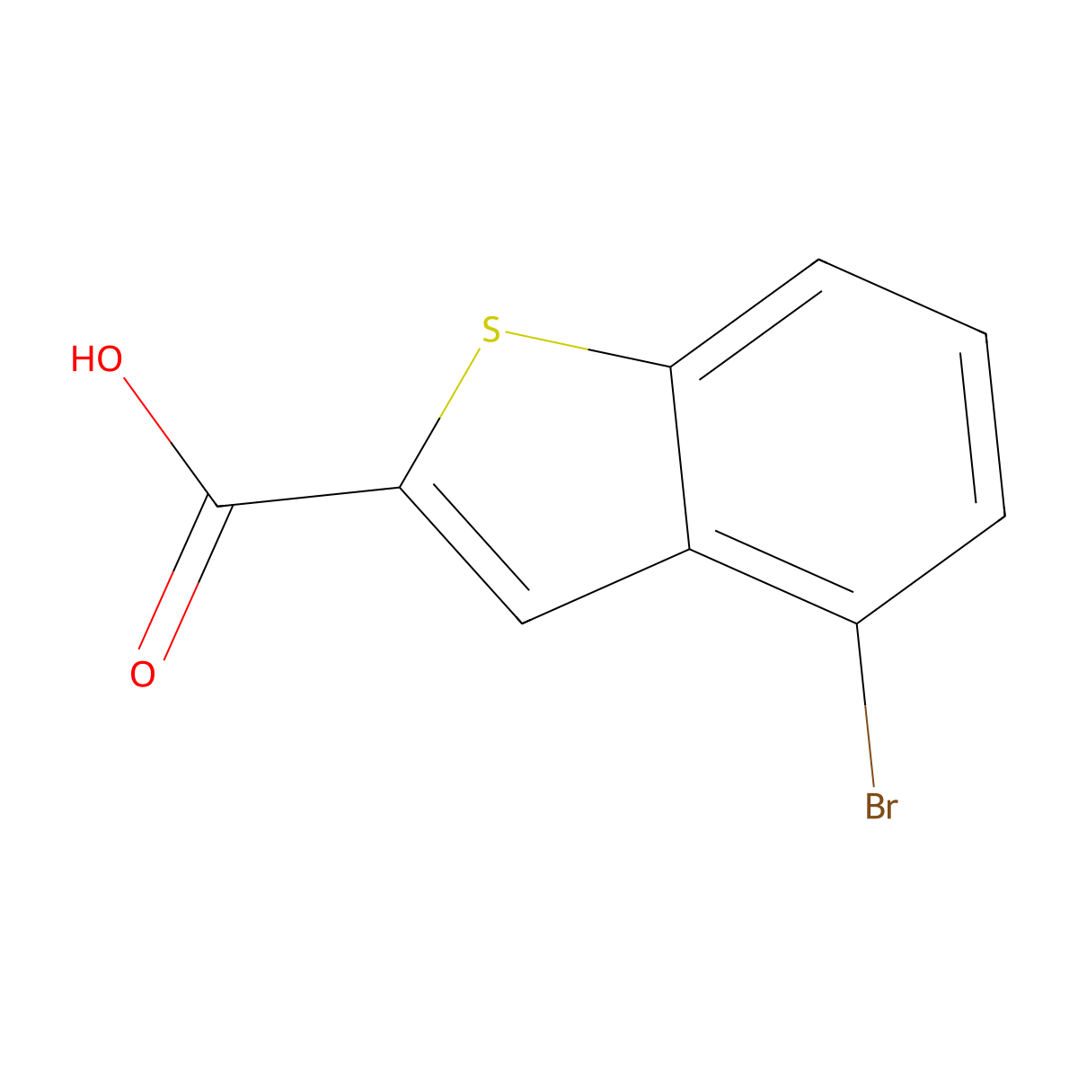 4-Bromo-1-benzothiophene-2-carboxylic acid molecular structure, CAS 5194-37-6