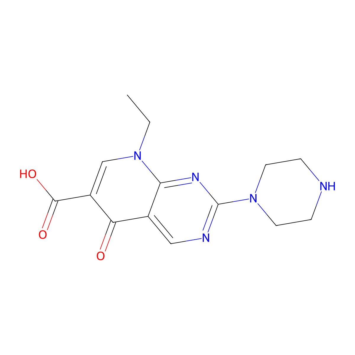 Pipemidic Acid molecular structure, CAS 51940-44-4