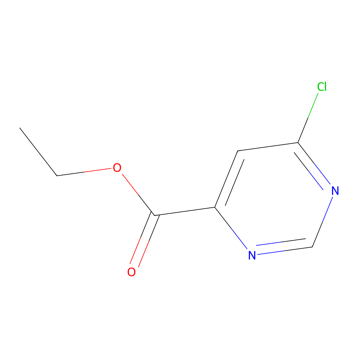 Ethyl 6-chloropyrimidine-4-carboxylate molecular structure, CAS 51940-63-7