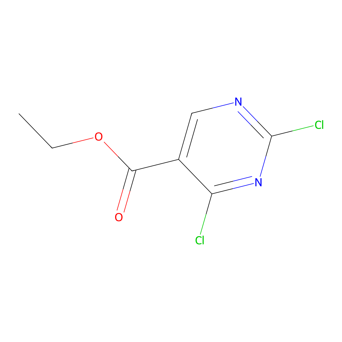 Ethyl 2,4-dichloropyrimidine-5-carboxylate molecular structure, CAS 51940-64-8