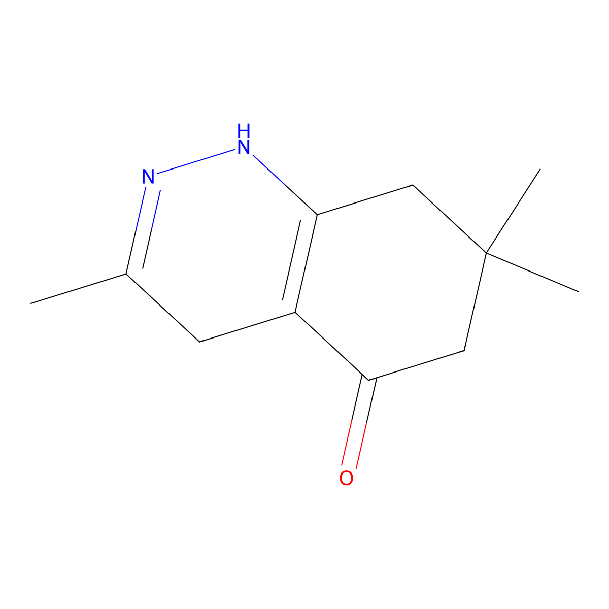 3,7,7-Trimethyl-1,4,5,6,7,8-hexahydrocinnolin-5-one molecular structure, CAS 51940-72-8