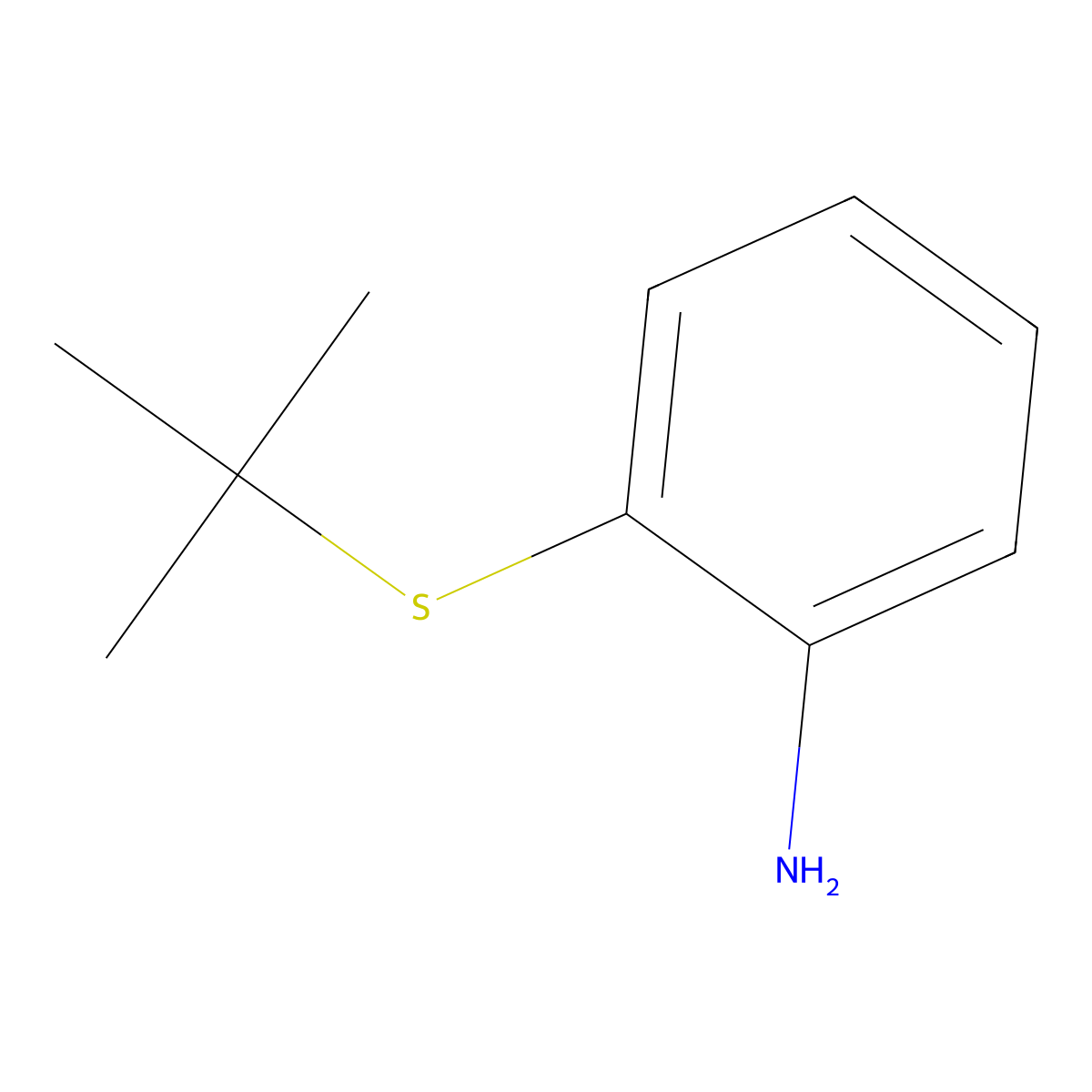 2-(tert-Butylthio)aniline molecular structure, CAS 51942-41-7