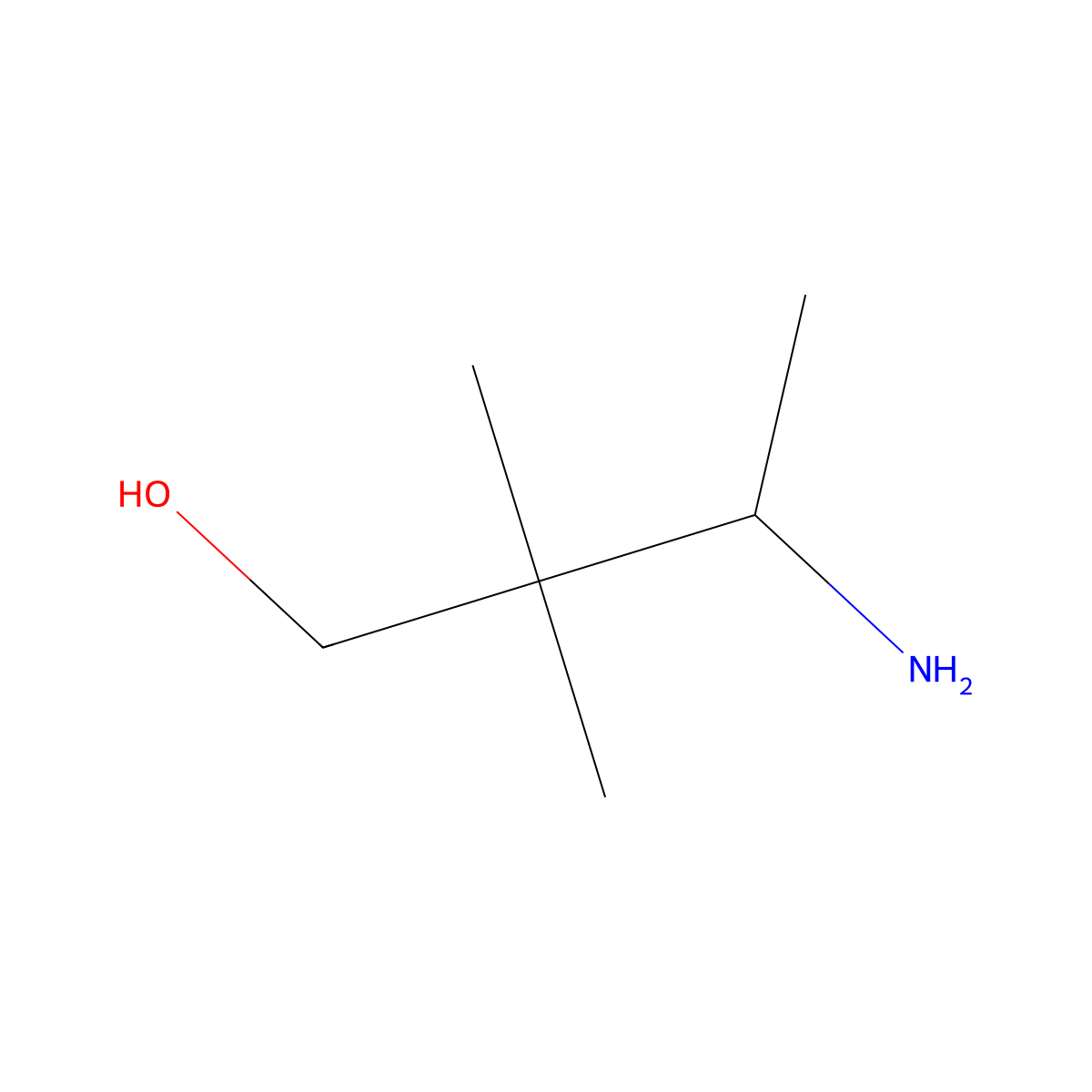 3-Amino-2,2-dimethylbutan-1-ol molecular structure, CAS 51942-56-4