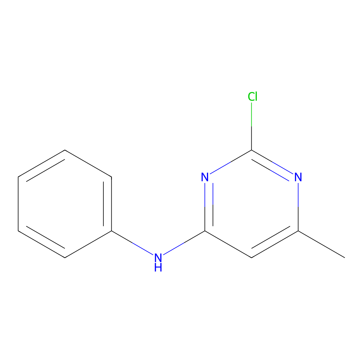 2-chloro-6-methyl-N-phenylpyrimidin-4-amine molecular structure, CAS 51944-25-3