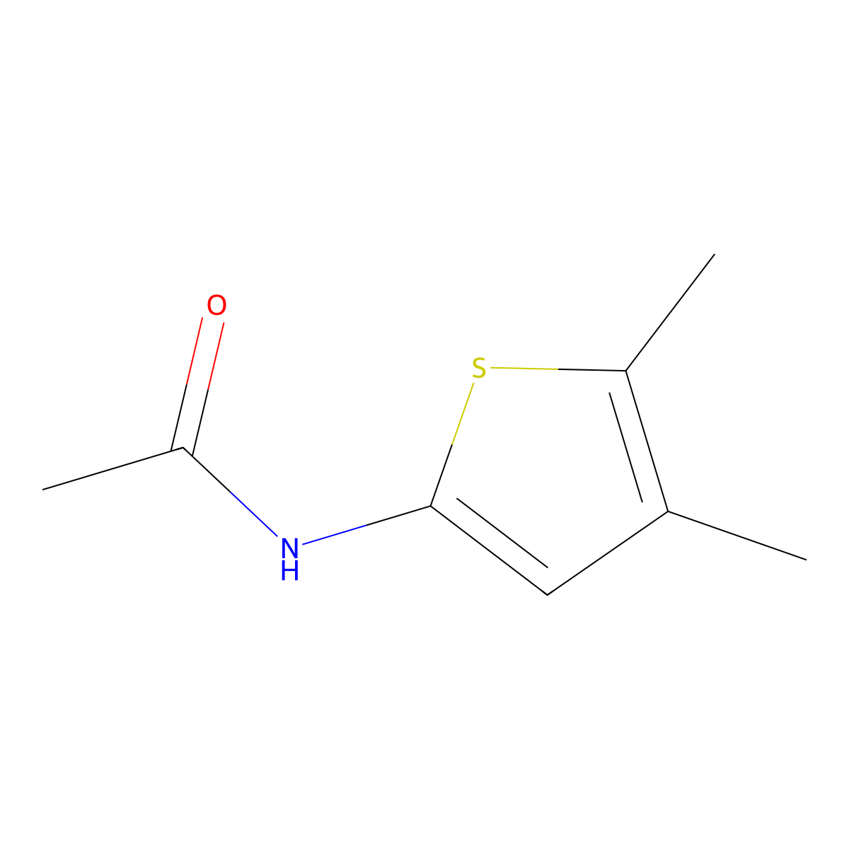 N-(4,5-dimethylthiophen-2-yl)acetamide molecular structure, CAS 51948-20-0