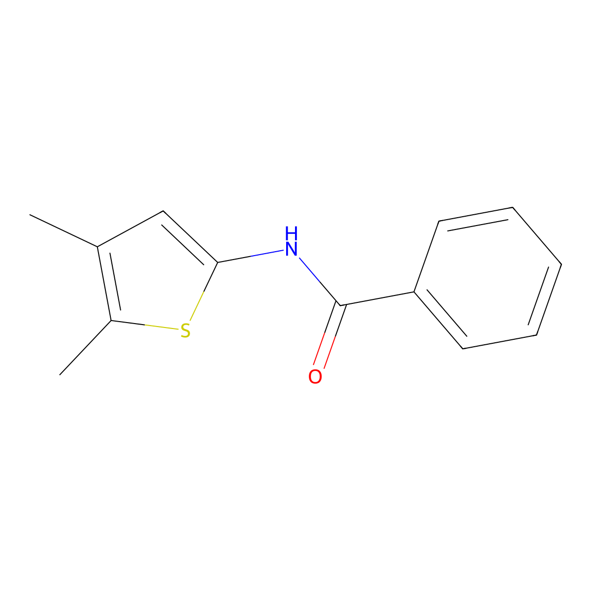 N-(4,5-dimethylthiophen-2-yl)benzamide molecular structure, CAS 51948-21-1