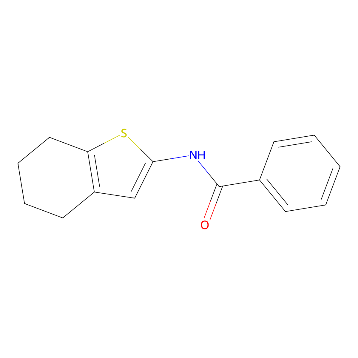 N-(4,5,6,7-Tetrahydrobenzo[b]thiophen-2-yl)benzamide molecular structure, CAS 51948-22-2