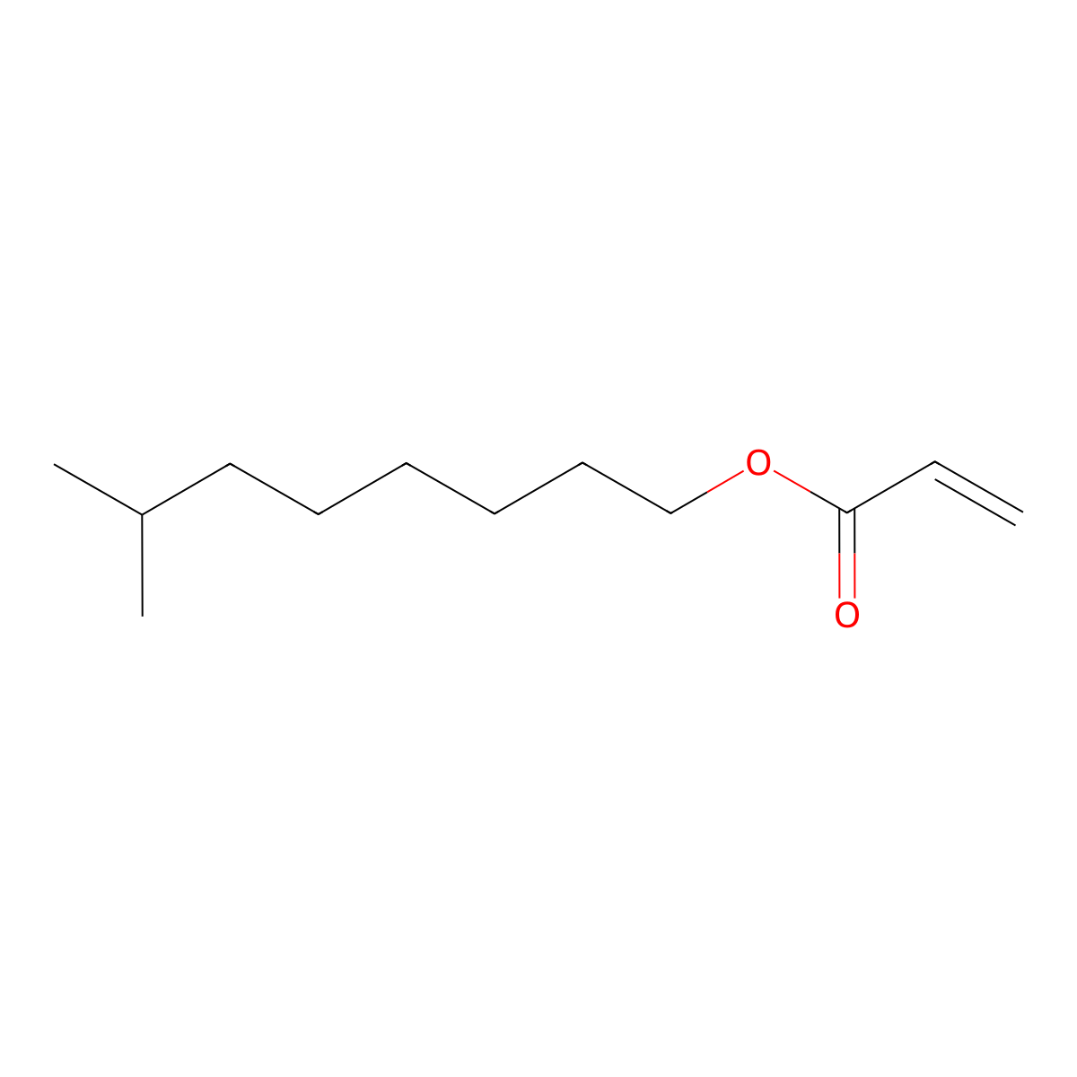 Isononyl acrylate molecular structure, CAS 51952-49-9