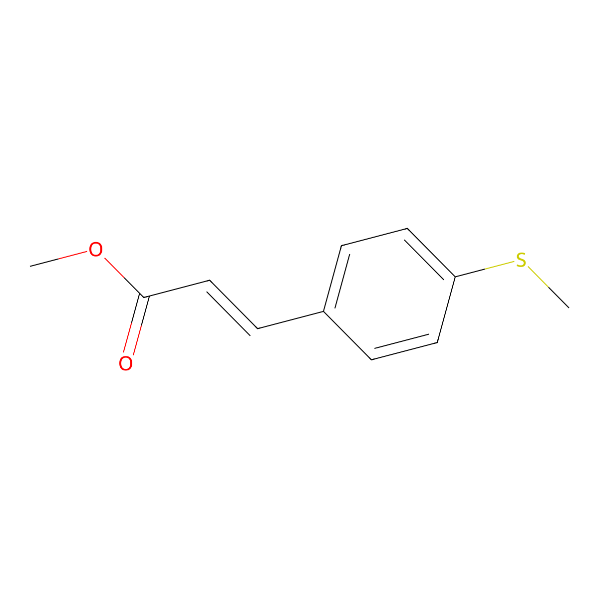2-Propenoic acid, 3-[4-(methylthio)phenyl]-, methyl ester molecular structure, CAS 51953-89-0
