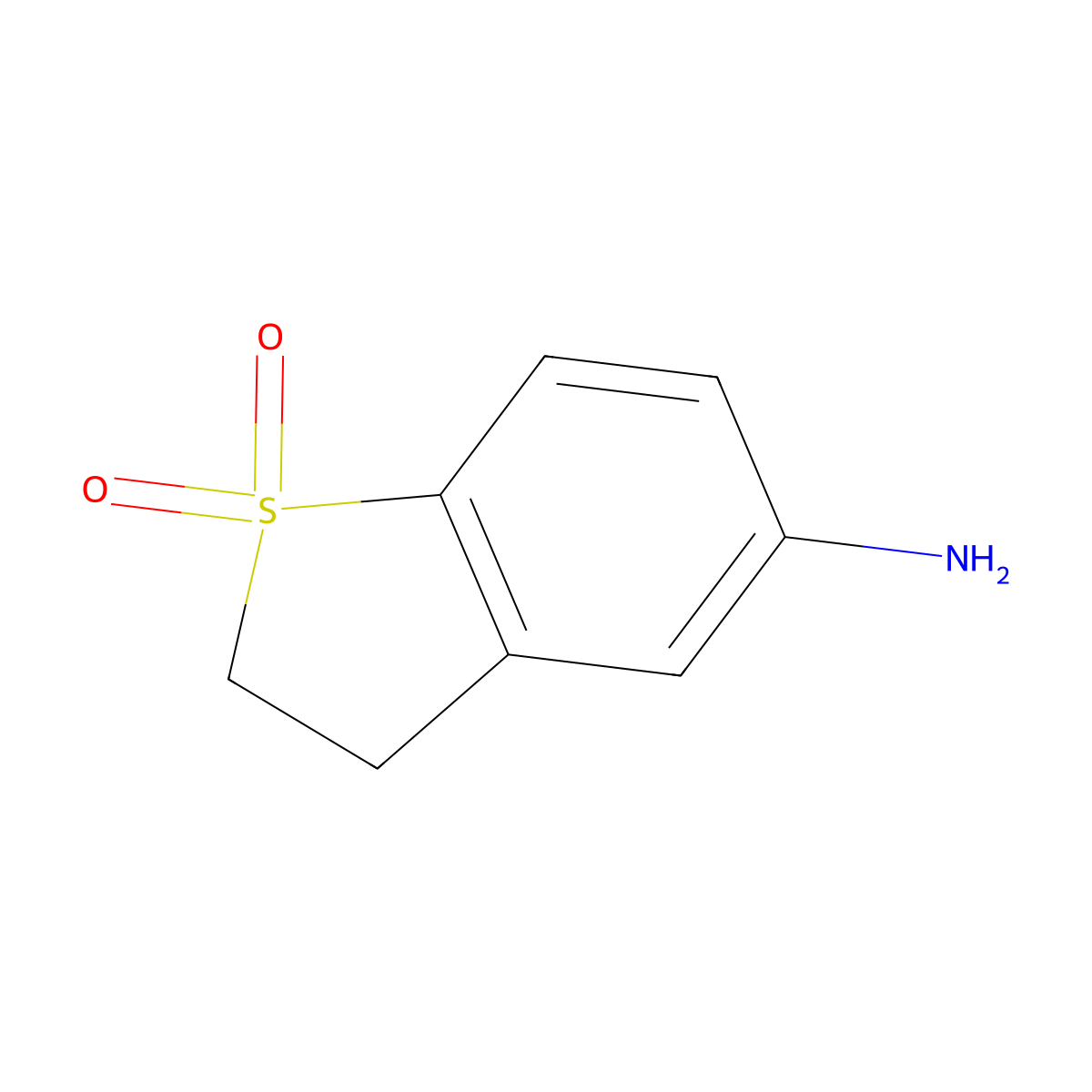 2,3-Dihydro-1-benzothiophen-5-amine 1,1-dioxide molecular structure, CAS 51956-02-6