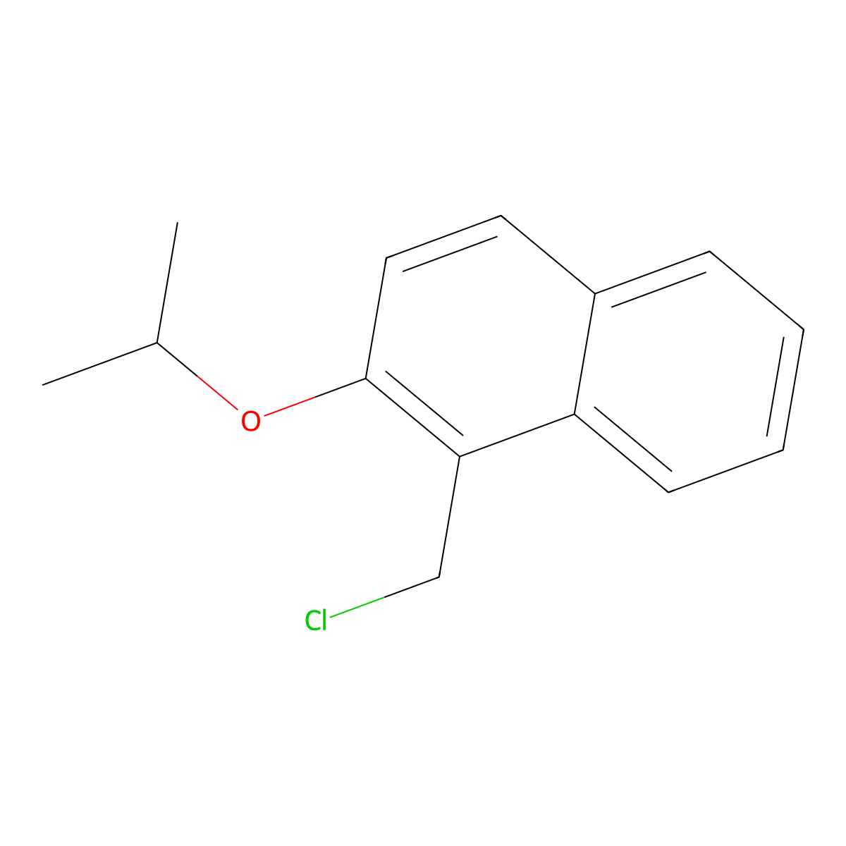 1-(Chloromethyl)-2-(propan-2-yloxy)naphthalene molecular structure, CAS 51958-28-2