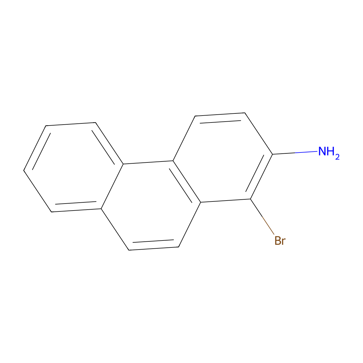 1-Bromophenanthren-2-amine molecular structure, CAS 51958-50-0
