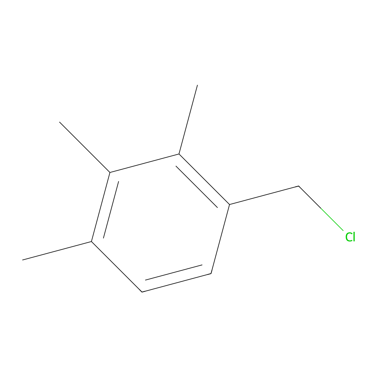 1-(Chloromethyl)-2,3,4-trimethylbenzene molecular structure, CAS 51958-58-8