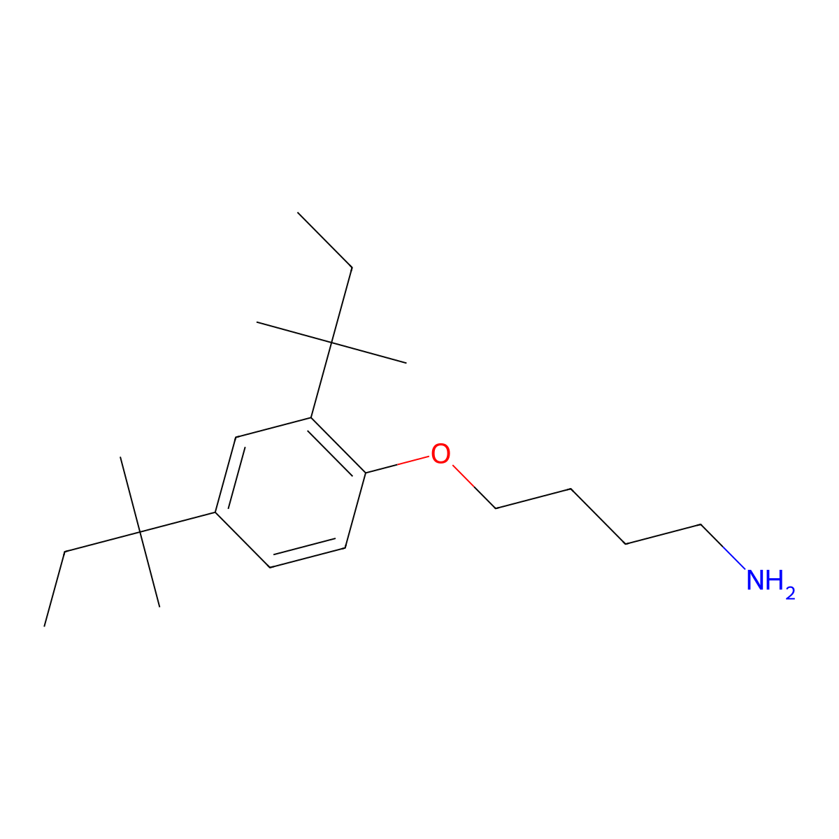 1-Butanamine, 4-[2,4-bis(1,1-dimethylpropyl)phenoxy]- molecular structure, CAS 51959-14-9