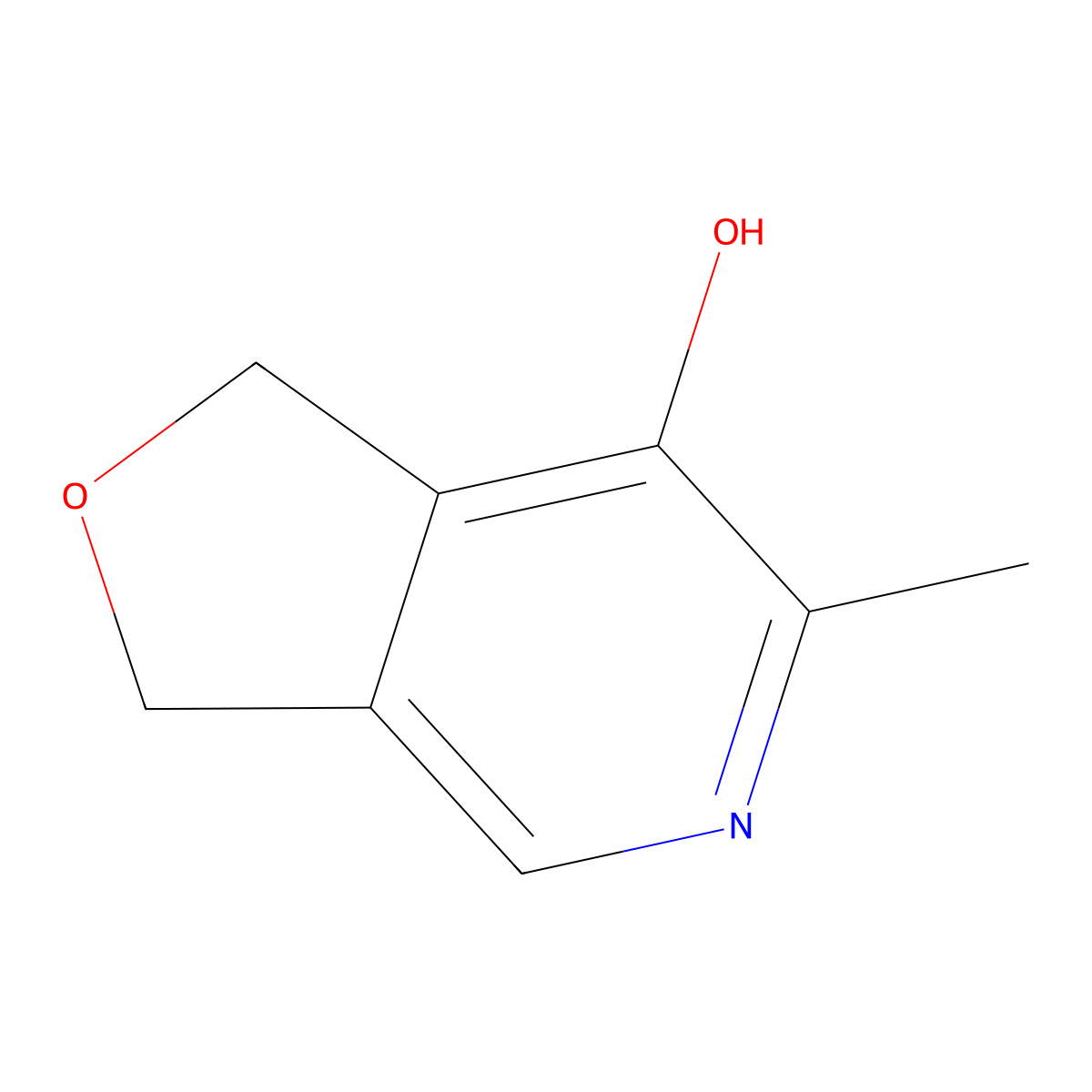 1,3-Dihydro-6-methylfuro[3,4-c]pyridin-7-ol molecular structure, CAS 5196-20-3