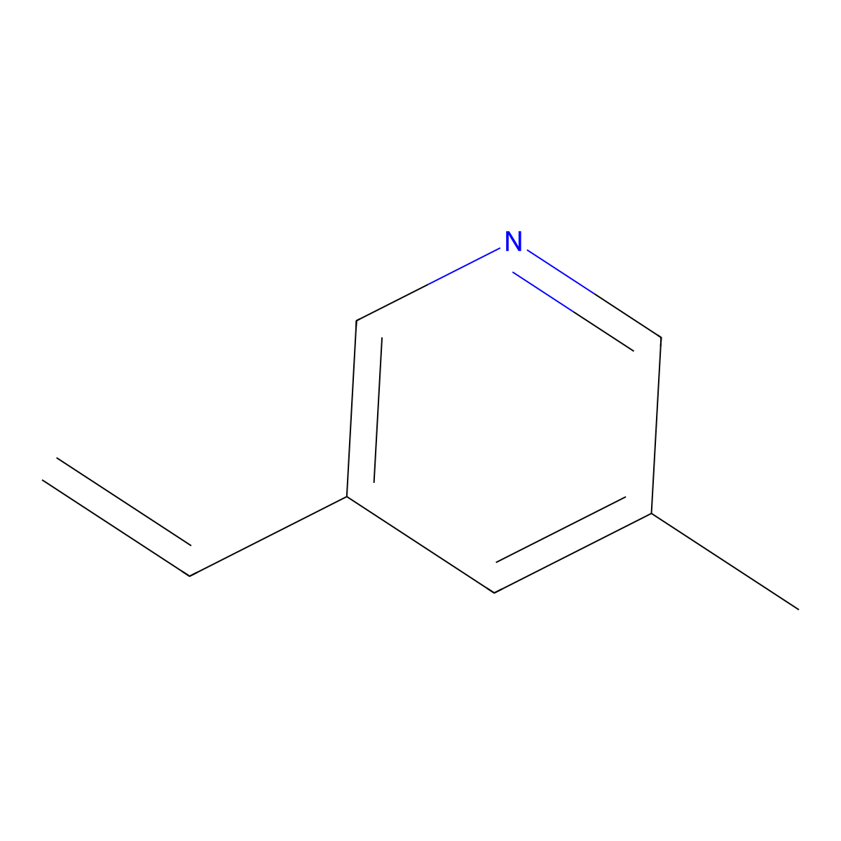 3-Methyl-5-vinylpyridine molecular structure, CAS 51961-51-4