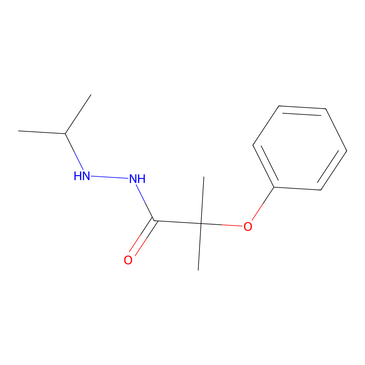 N'-isopropyl-2-methyl-2-phenoxypropanohydrazide molecular structure, CAS 51963-53-2