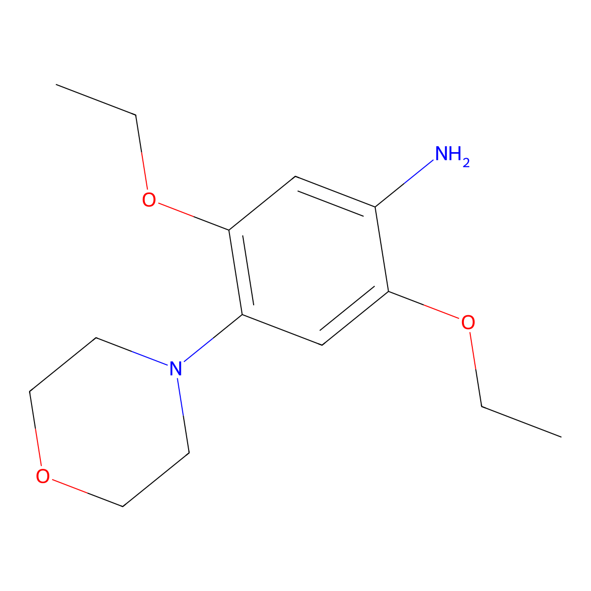 2,5-Diethoxy-4-(4-morpholinyl)benzenamine molecular structure, CAS 51963-82-7