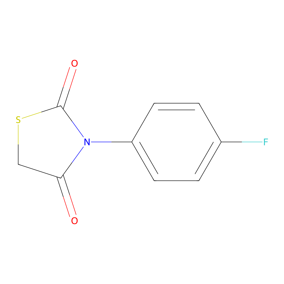 3-(4-Fluorophenyl)-2,4-thiazolidinedione molecular structure, CAS 51964-22-8
