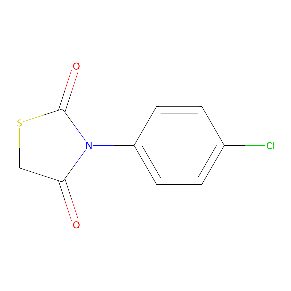 3-(4-Chlorophenyl)-1,3-thiazolidine-2,4-dione molecular structure, CAS 51964-23-9