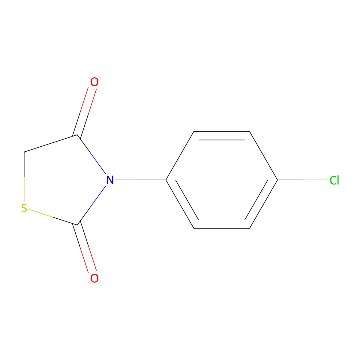 3-(4-Chlorophenyl)-1,3-thiazolidine-2,4-dione molecular structure, CAS 51964-23-9
