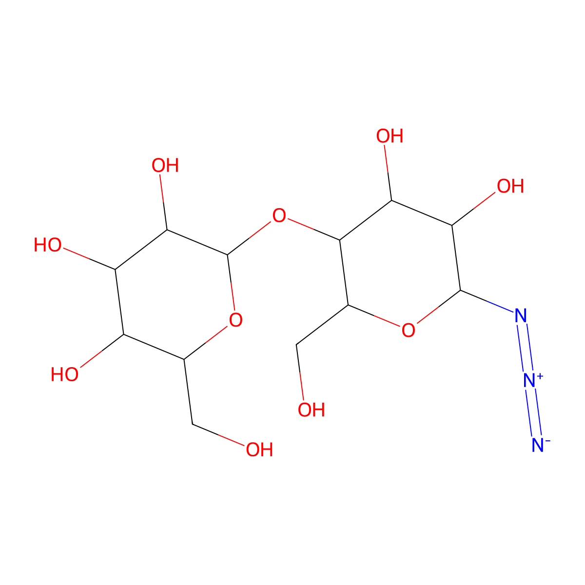 b-Maltosyl azide molecular structure, CAS 51970-30-0