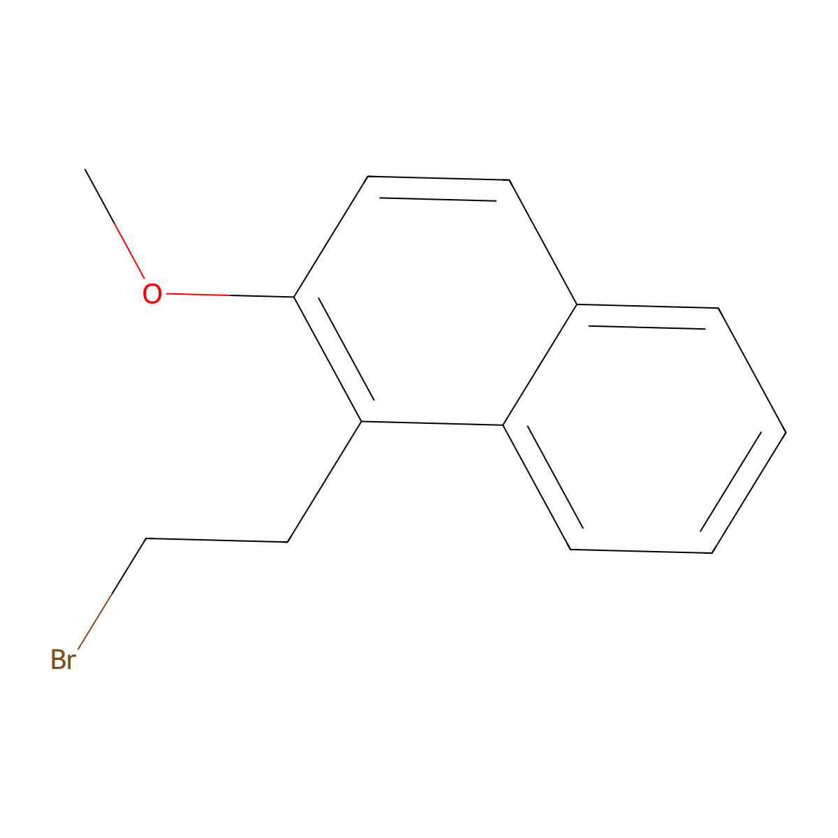 1-(2-Bromoethyl)-2-methoxynaphthalene molecular structure, CAS 51972-95-3