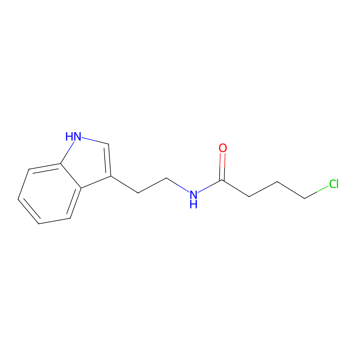 4-chloro-N-[2-(1H-indol-3-yl)ethyl]butanamide molecular structure, CAS 51973-66-1