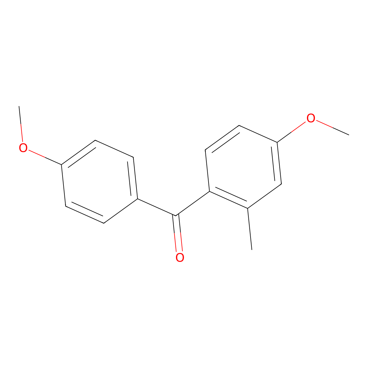 (4-Methoxy-2-methylphenyl)(4-methoxyphenyl)methanone molecular structure, CAS 51974-20-0