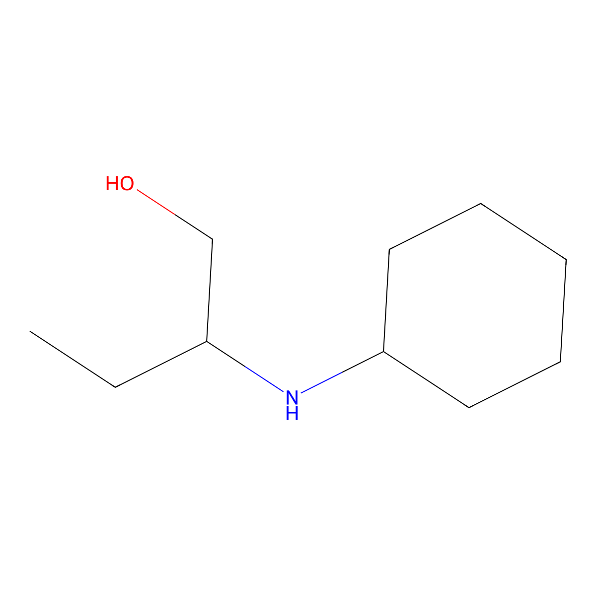 2-(Cyclohexylamino)butan-1-ol molecular structure, CAS 51977-19-6
