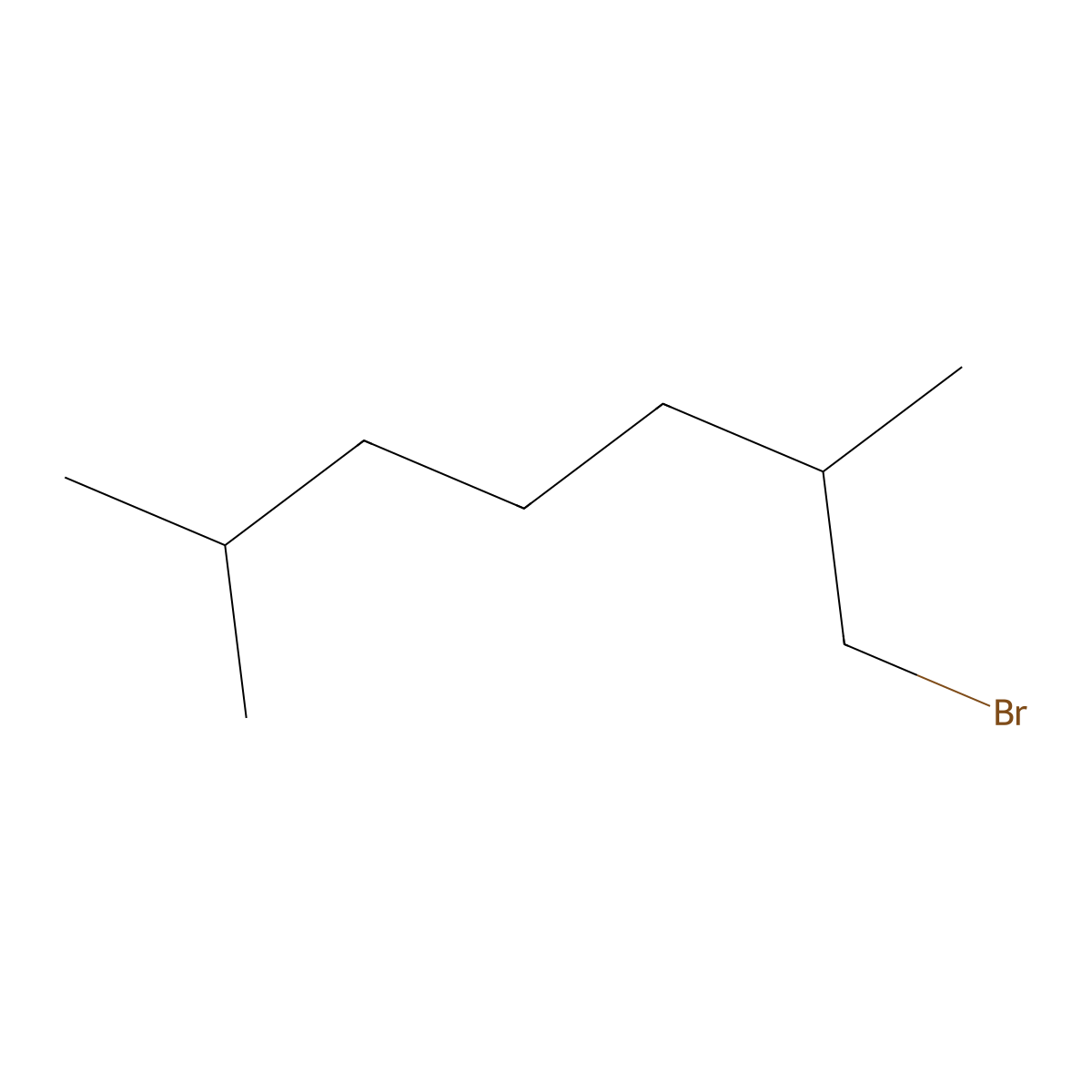 1-Bromo-2,6-dimethylheptane molecular structure, CAS 51979-43-2