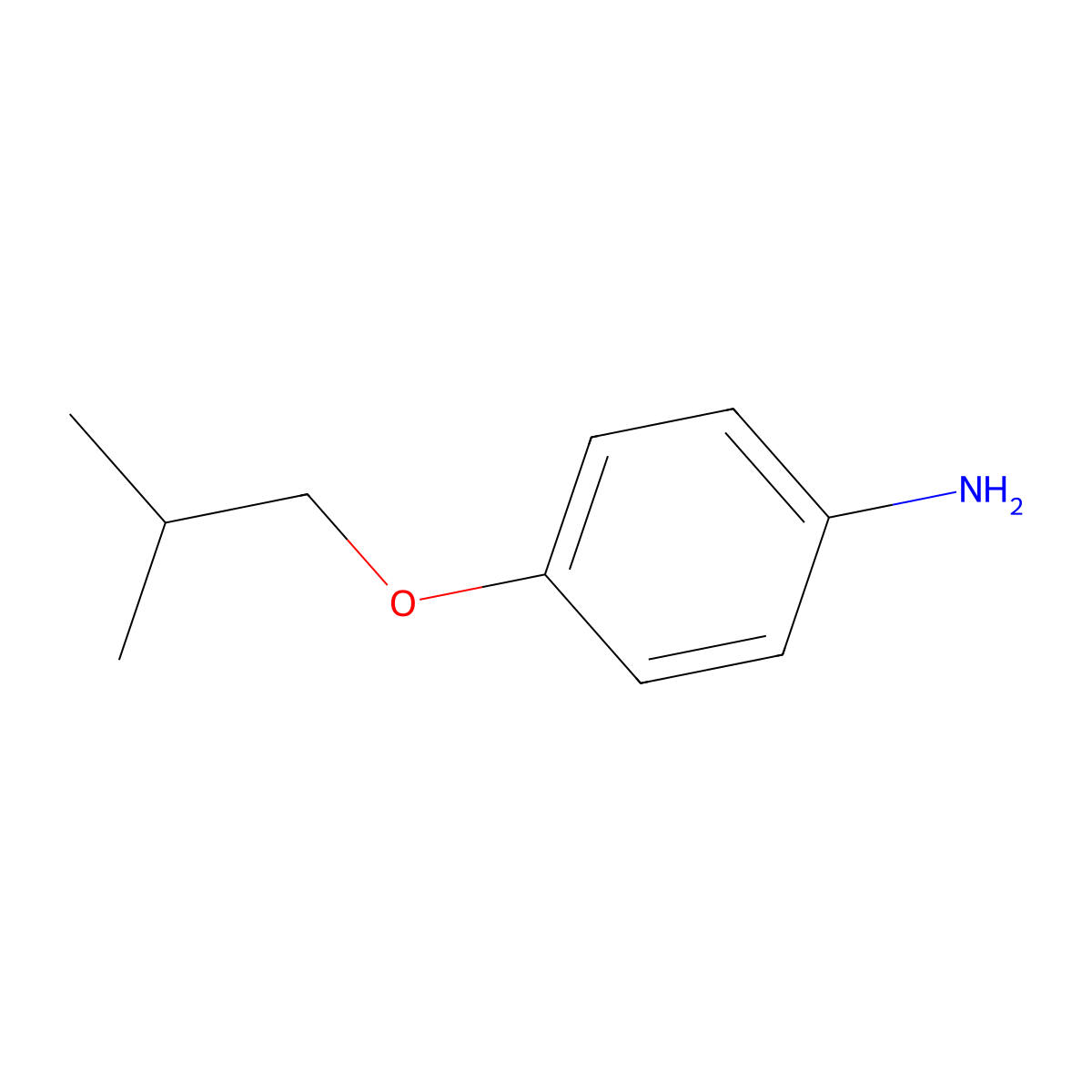 4-(2-Methylpropoxy)aniline molecular structure, CAS 5198-04-9