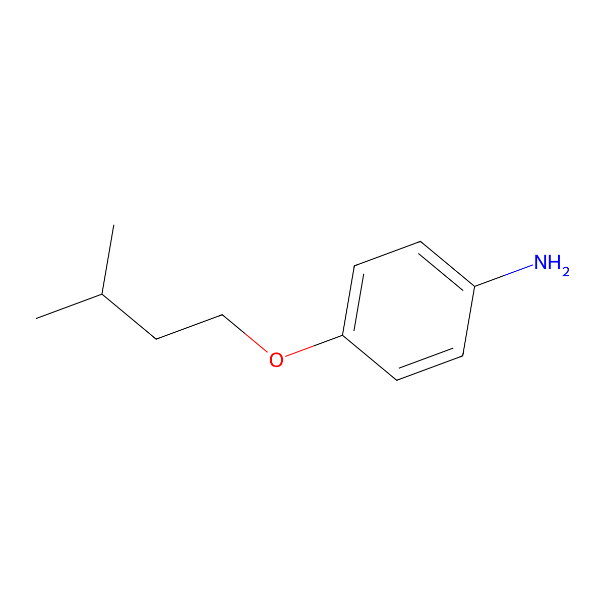 4-(3-Methylbutoxy)benzenamine molecular structure, CAS 5198-05-0
