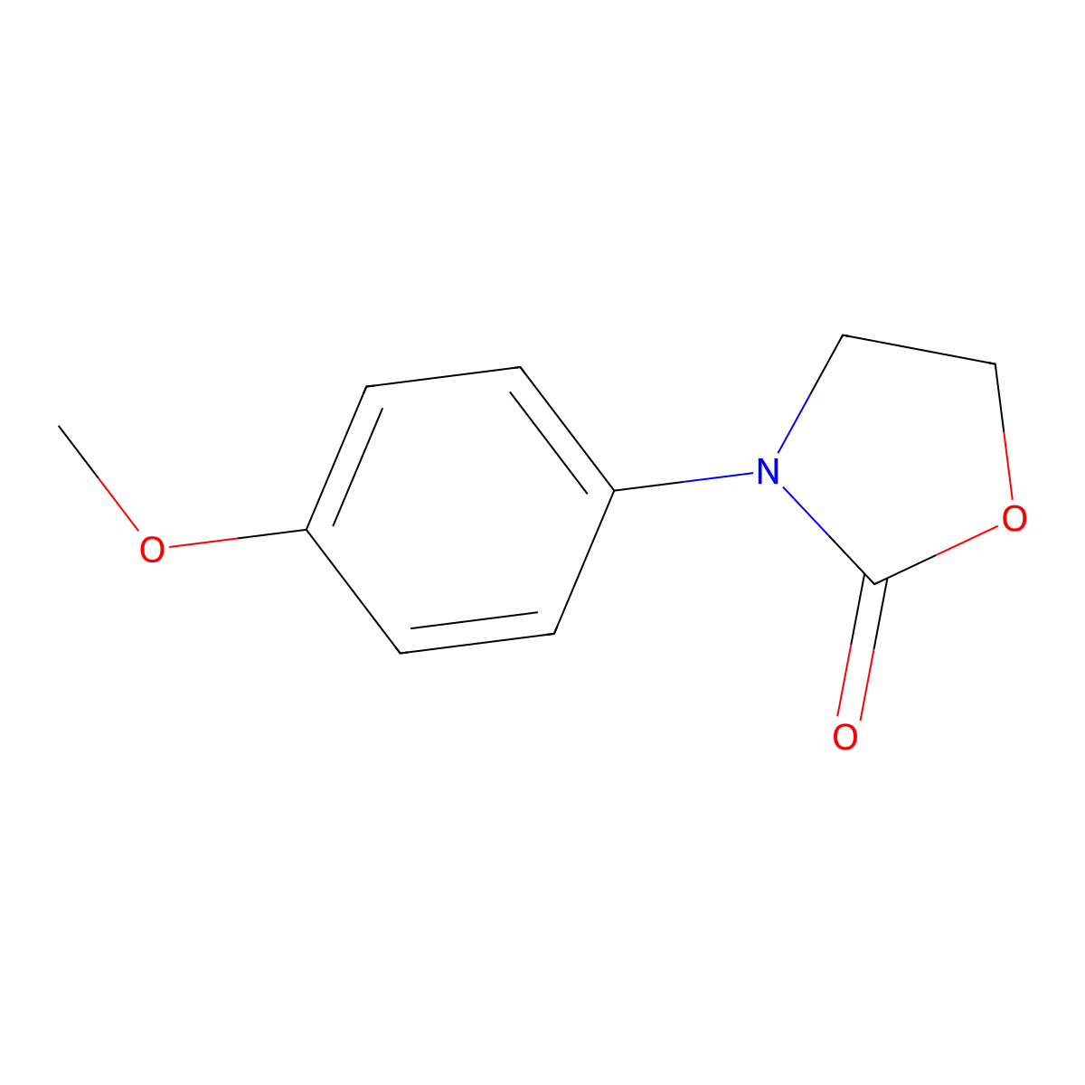 3-(4-Methoxyphenyl)-2-oxazolidinone molecular structure, CAS 5198-48-1