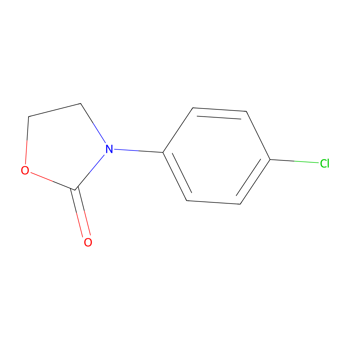 2-Oxazolidinone, 3-(4-chlorophenyl)- molecular structure, CAS 5198-49-2