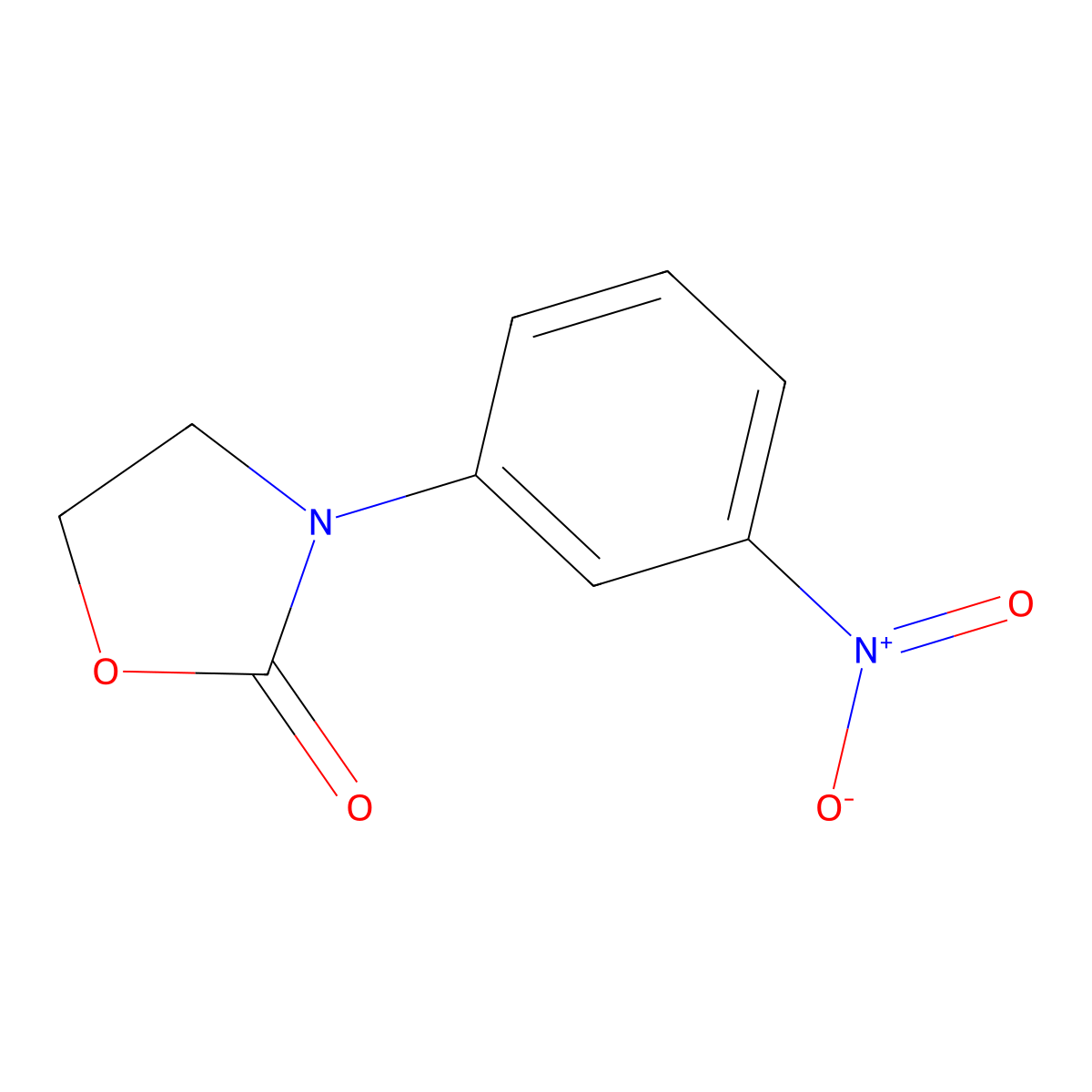 3-(3-Nitrophenyl)-1,3-oxazolidin-2-one molecular structure, CAS 5198-51-6
