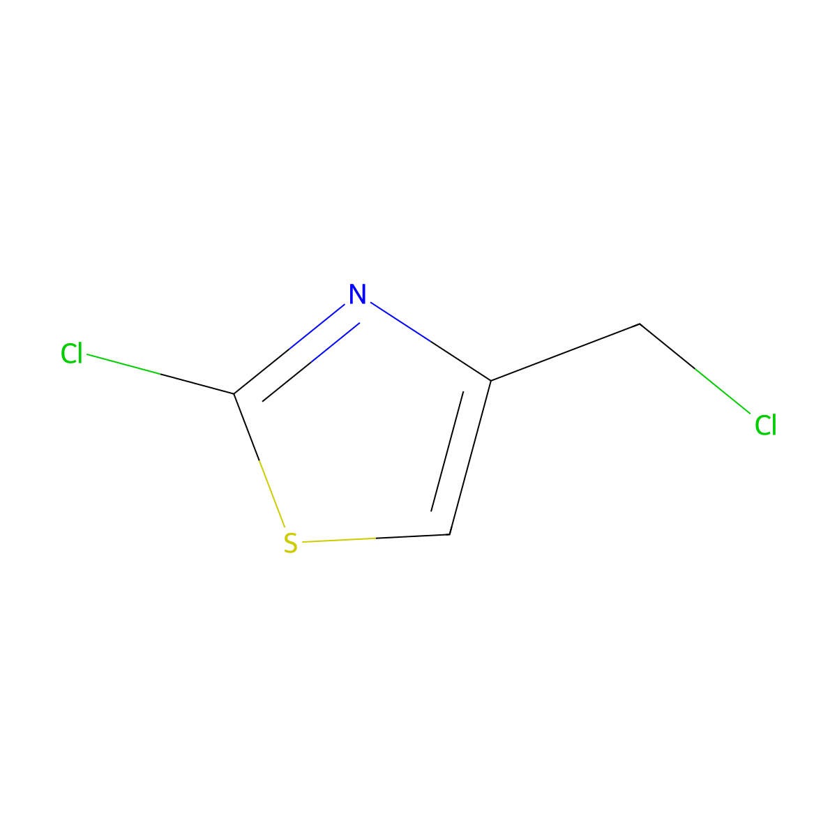 2-Chloro-4-(chloromethyl)-1,3-thiazole molecular structure, CAS 5198-76-5