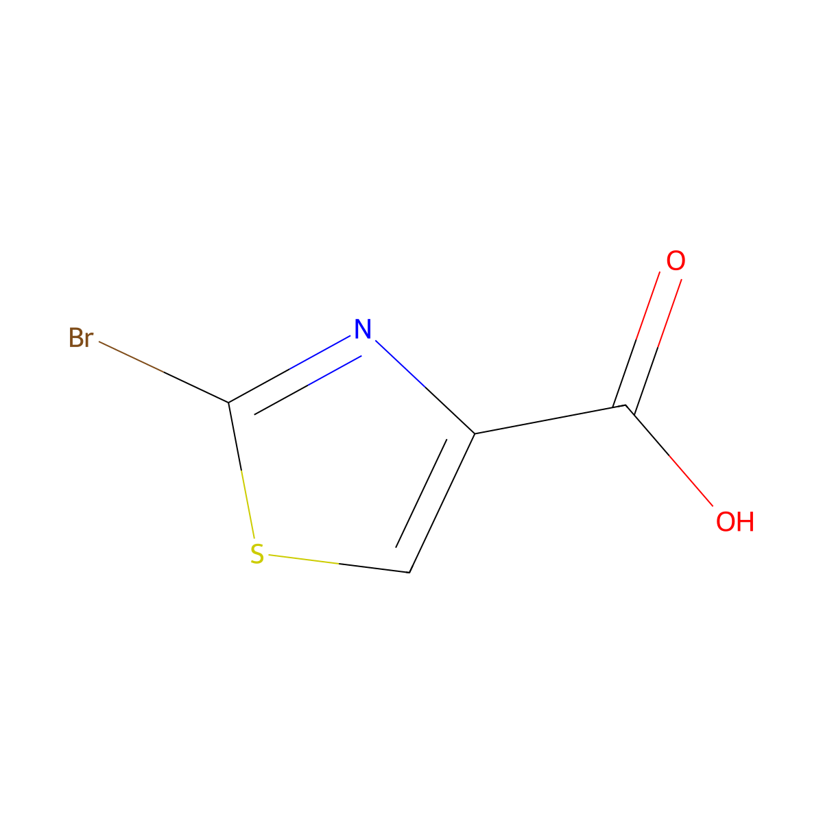 2-Bromo-1,3-thiazole-4-carboxylic acid molecular structure, CAS 5198-88-9