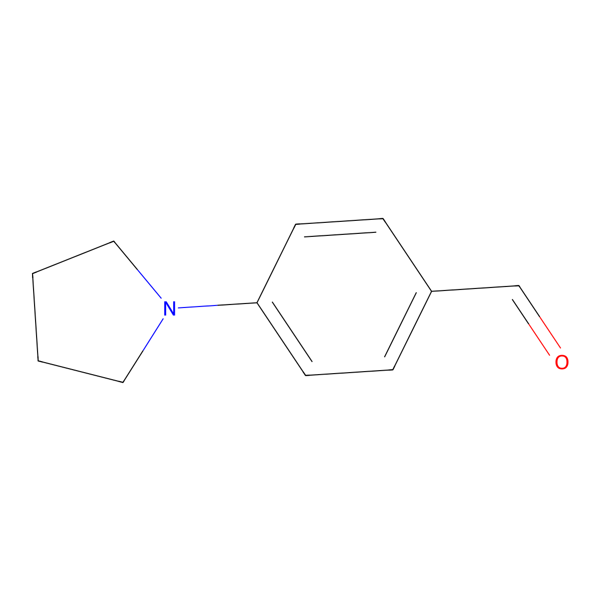 4-(1-Pyrrolidinyl)benzaldehyde molecular structure, CAS 51980-54-2