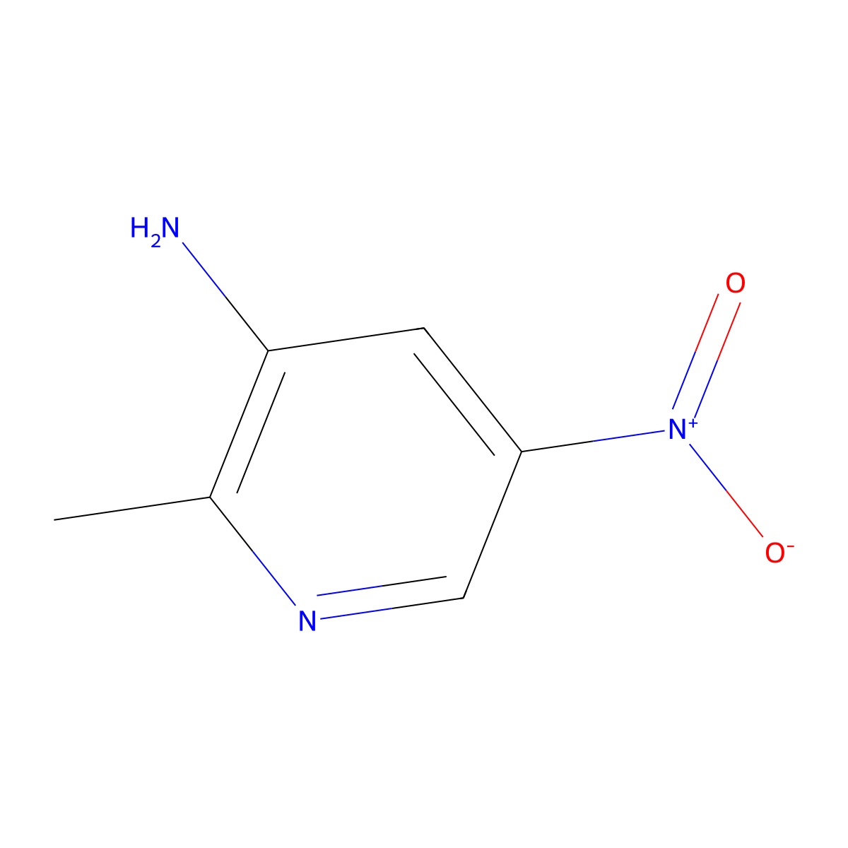 2-Methyl-5-nitropyridin-3-amine molecular structure, CAS 51984-61-3