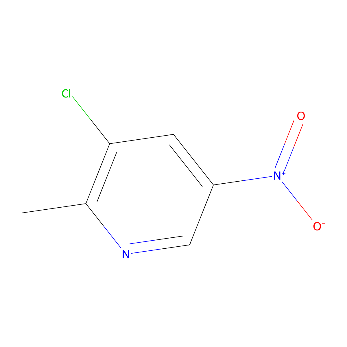 3-Chloro-2-methyl-5-nitropyridine molecular structure, CAS 51984-62-4