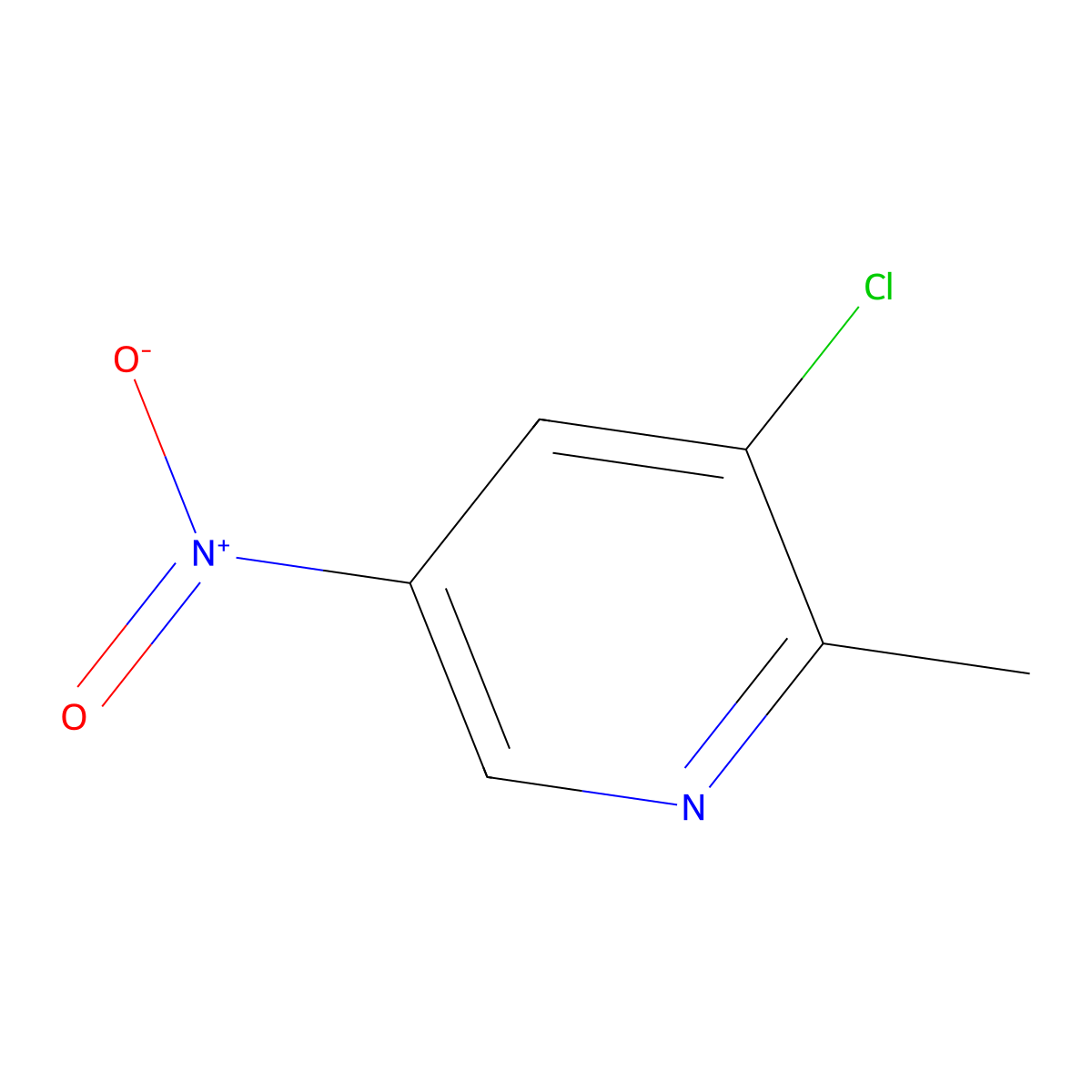 3-Chloro-2-methyl-5-nitropyridine molecular structure, CAS 51984-62-4