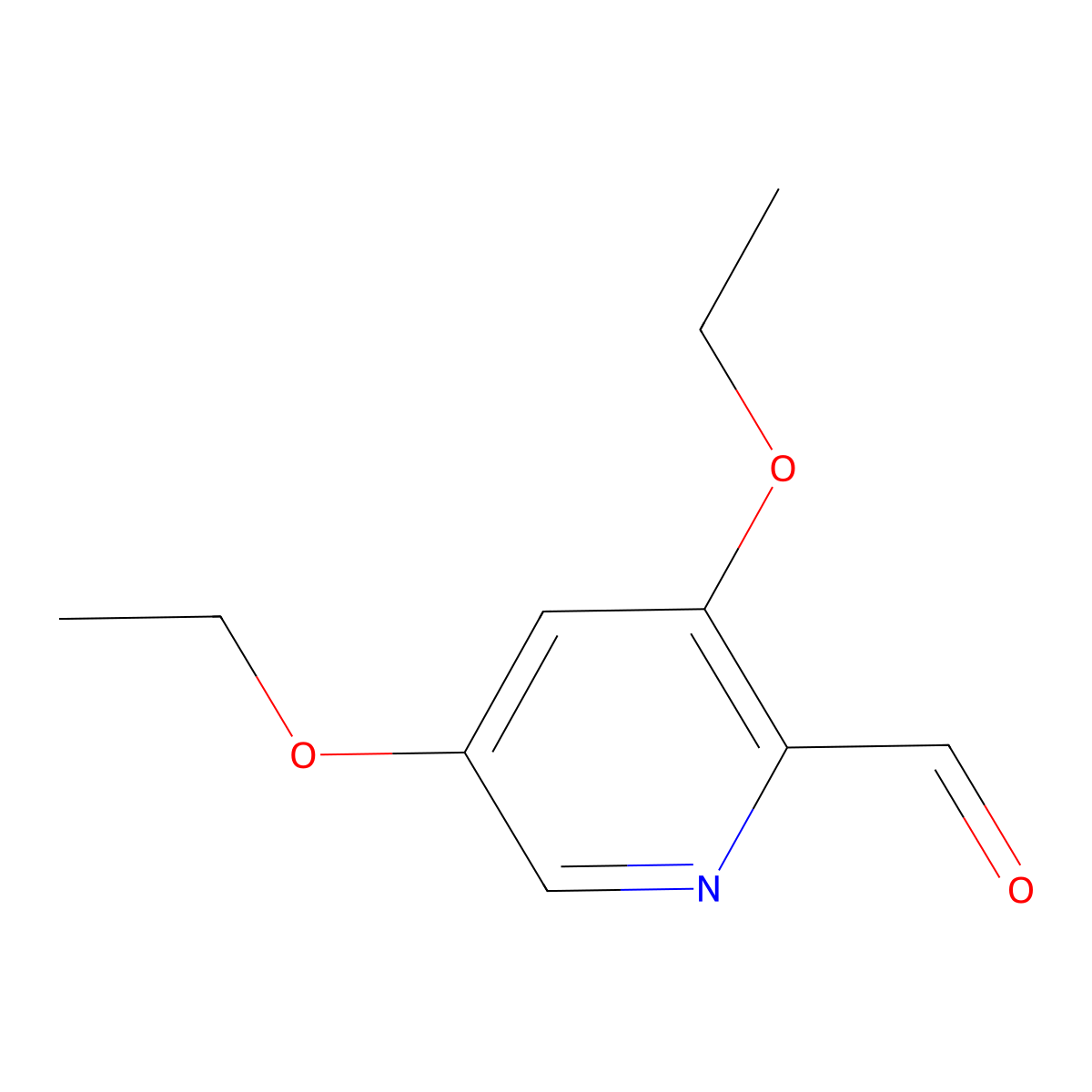 2-Pyridinecarboxaldehyde, 3,5-diethoxy- molecular structure, CAS 51984-69-1