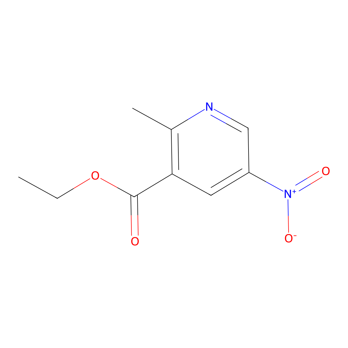 Ethyl 2-methyl-5-nitronicotinate molecular structure, CAS 51984-71-5