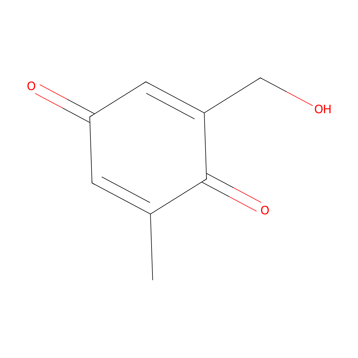 2-(Hydroxymethyl)-6-methylcyclohexa-2,5-diene-1,4-dione molecular structure, CAS 51985-02-5