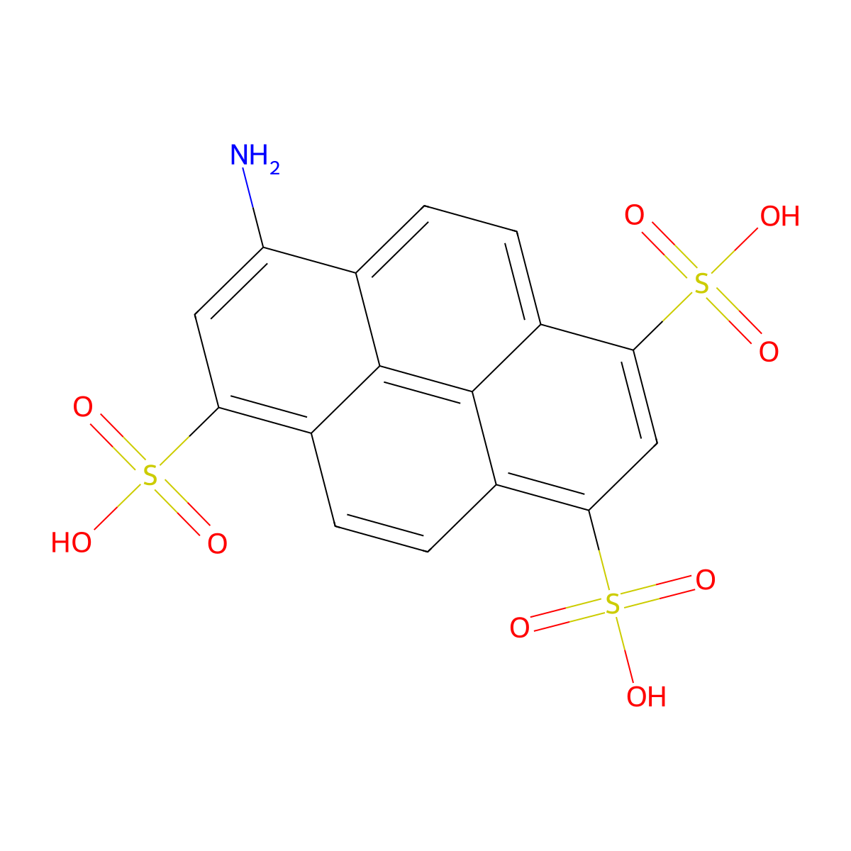 8-aminopyrene-1,3,6-trisulfonic Acid molecular structure, CAS 51987-58-7